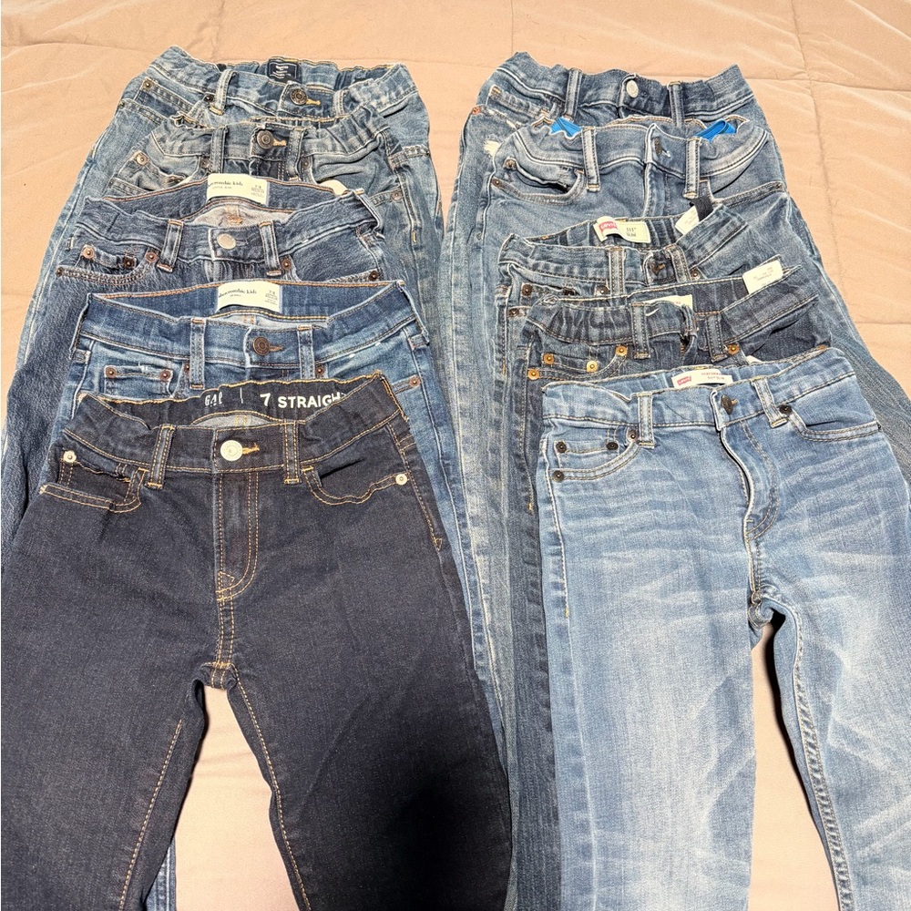 Levi's Abercrombie and Gap Kids Blue Jeans Collection size 7
